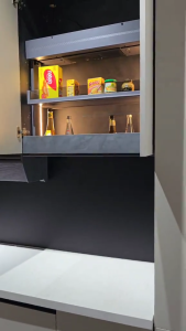 Premium Electric Lift Pantry Basket | Motorized Kitchen Cabinet Organizer | Aluminum + Tempered Glass | Anti-Slip | 15KG Capacity | 700/800/900mm Cabinet