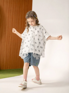 Loose Cute Printed Short Sleeve T-Shirt for Girls