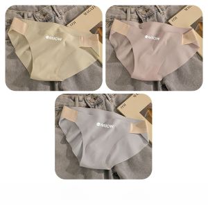 Miiow | Ice Silk Womens Underwear Antibacterial Full Cotton Crotch Sports Breathable Triangle Shorts Comfortable Seamless Ladies Panties