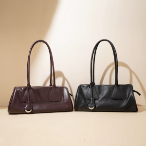 BeeGreen กระเป๋าแบบหนีบแขนหนังแท้ผู้หญิงกระเป๋าสามเหลี่ยมแฟชั่นกระเป๋าสะพายไหล่เดินทางสง่างาม