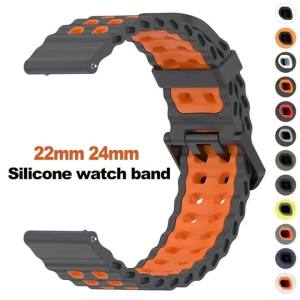 22mm 24mm Silicone Strap For Suunto 9 Baro 7 D5 Spartan Sport Wrist HR Smart Watch Band Breathable Bracelet Wristband Watchband