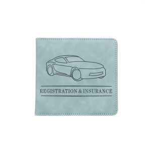 Car Registration Drivers License And Insurance Card Holder - Leather Vehicle Glove Box Automobile Documents Paperwork Organizer