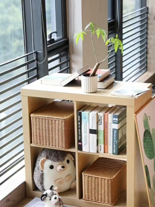 กล่องสานสไตล์มินิมอล กล่องเก็บของสานหวายเทียม