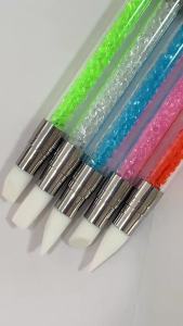LULAA | LULAA Dual-End Silicone Nail Art Sculpture Pen Glitter Transparent Tube Carving Mirror Powder Transfer Embossing DIY Nail Tools