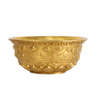 Copper Treasure Bowl. Home Office Store Fengshui Ornaments Wealth Gathering Bowl Fortune Bowl