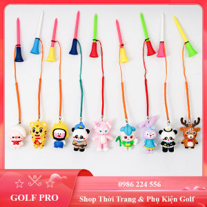 Tee golf cao su giá đỡ bóng chơi gôn với dây thừng họa tiết hoạt hình thủ công TH008