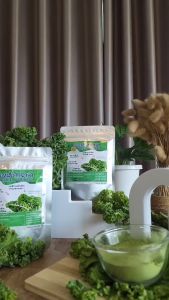 ผงผักเคล ราชินีผักใบเขียว มีอย.ขนาด100กรัม