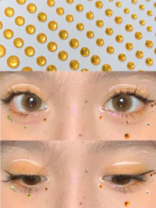 Concert Yellow And Orange Diamond Facial Stickers Nail Art Diamond Stick-On Faces Makeup Beauty Tools Realrola Brand