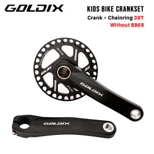 GOLDIX | GOLDIX Kids Bike Crankset 110/127/140/150/155mm Length Aluminum Alloy Forged Crank Arm CNC Machining with Chainring Guard