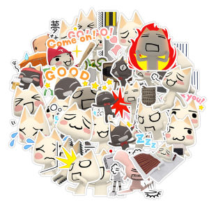 40 Cartoon Toro Doko Demo Issyo Cute Graffiti Cat Decoration Notebook Helmet Photo Frame Painter Account Insulation Cup Guitar Wardrobe Refrigerator Trolley Case Sticker Waterproof PVC