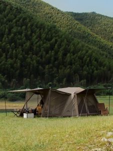 Naturehike VILLAGE 13 Automatic Tent Gen 2 Luxury Glamping Flagship Edition Upgraded Automatic Tent 4P Family Travel 150D Titanium Vinyl Pop Up Cabin Tent Camping Hiking Outdoor Travel Heavy Duty Original Nature Hike