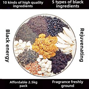 Black Sesame Walnut Reishi Mushroom Powder  Grind Store Black Nourishment Health Food Supplement Grain Combo Powder