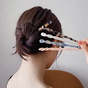 Trâm Cài Tóc Nhựa Cao Cấp Thời Trang Hàn Quốc Và Nhật Bản Phụ Kiện Tóc Nữ - Trâm cài tóc nhựa vân đá màu