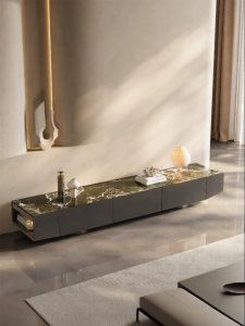 Natural Luxury Stone Italian Minimalist TV Cabinet