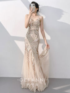 Luxury Strap Evening Dress