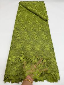 OLEVO | African Guipure Cord Lace Fabric Water Soluble Embroidery stones 2026 High Quality Dubai For Womens Banquet Party Dress AT2994