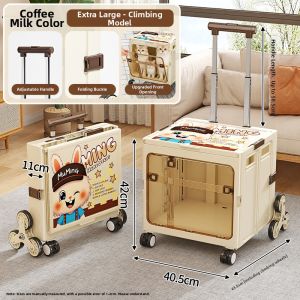 ZHUOLESHI | Pet Foldable Trolley Cart Portable Carrier Ramp