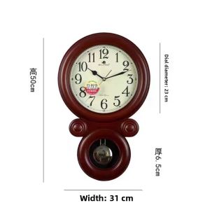 Modern Quartz Wall Clock Roman Dial Eight Trigrams Hanging Clock Living Room On-the-hour Announcement Clock Home Decor