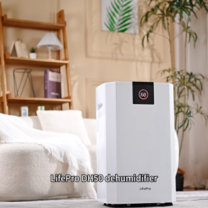 LifePro DH50 Compressor Dehumidifier & Air Purifier & Clothes Dryer 3-in-1 | 50L/D High Capacity | 8L Water Tank | WiFi App Control | H13 HEPA Filter & Negative Ion | Quiet Low Noise | Whole Unit Coverage | 3Y Warranty