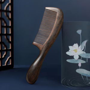 Wide Toothed Wood Comb for Long Hair and Scalp Massage