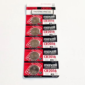 Pin CR2016 - 3V 2016 DL2016 5000LC E-CR2016 - Pin Maxell Lithium / Giá bán 2 Viên