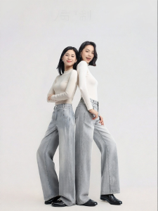 HIPPIE MISS | Boho Chic Straight Leg Flare Denim Trousers