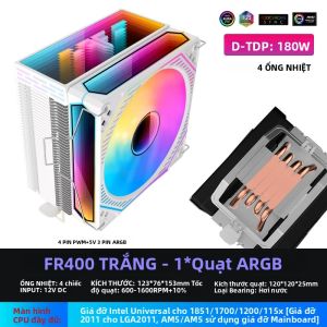 Metalfish ARGB PWM 12Cm CPU Làm Mát Không Khí 4/6 Ống Dẫn Nhiệt Tản Nhiệt Cho LGA 115X/1700/1200/AM5/AM4/2011/X79/X99 - 1851/1700/1200/115X/AM5/AM4/2011/X79/X99