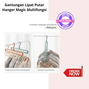 Hanger Gantungan Lipat Putar Hanger Magic Multifungsi