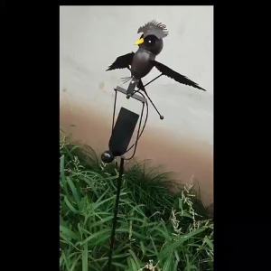Handcrafted Metal Owl Windmill Outdoor Decor