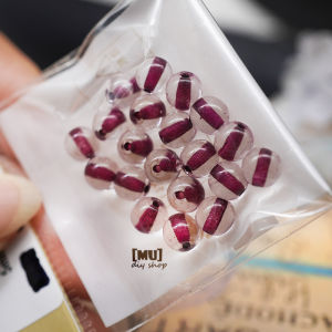 DIY Handmade Transparent Beads Original Packaging Colorful round Pearls 20 Pieces Fashion Jewelry Accessories Artificial Crystal