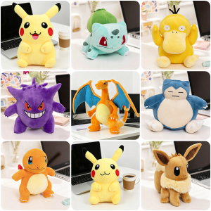 Takara Tomy | Pokemon Stuff Plush Toys Kawaii Pikachu Pichu Charmander Squirtle Psyduck Anime Soft Dolls Doll Kids Birthday Christmas Gift