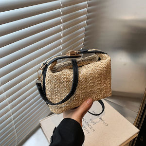 Túi Xách Đan Mùa Hè Cho Nữ Túi Vuông Nhỏ Túi Đeo Chéo Vai Đơn Túi Xách Đan Bằng Rơm Túi Xách Cho Thanh Thiếu Niên Túi Xách Mềm