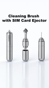 Hagibis SIM Card Tray Removal Tool Eject Pin Reset Tool with Keychain Multifunction Earphone Cleaning Brush for iPhone Airpods