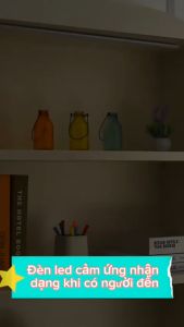 Đèn led không dây dạng hút từ tính cảm biến tự động sạc pin dán tủ quần áo cầu thang bếp - T0380