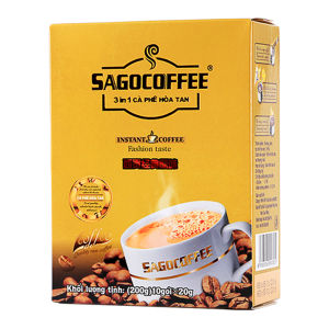 SAGOCOFFEE Strong Flavor Instant Coffee Powder 180g Vietnam Origin Sprayed Dried Coffee Perfect for Late Night Study Sessions