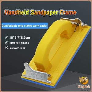 Digeo Handheld Sandpaper Sheet Frame Holder Anti-slip Hand Sandpaper Holders Plastic Practical