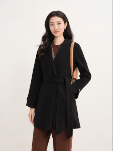 Koradior | Winter Classic Double-sided Medium Length Notch Collar Wool Coat