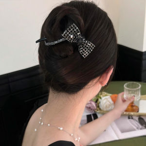 New Chinese Style Bow Claw Clip Female Fancy Fashion Updo Clip Headdress Hairpin Back Head Word Banana Clip