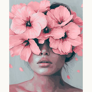 BILIBILI | Floral Visage Paint By Numbers For Adults Handpainted Number Drawing Coloring Wall Art Living Room Decor