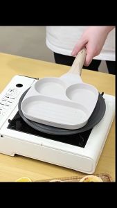 Frypan 3 in 1 Alat Masak Sekat Multifungsi Cetakan Telor Pancake Maker Mini Grill Tamagoyaki Egg Pan Wajan Penggorengan Frying Hemat Waktu
