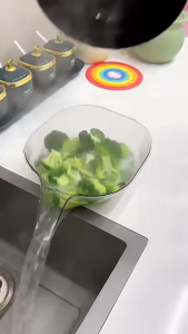 Mangkuk Penapis Air Dapur Kitchen Colander Bowl Strainer Food Grade Untuk Cuci Sayur Buah Pasta