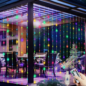 USB Curtain LED String Lights 8 Modes Festival Lights Decor New Year Christmas Valentines Day Indoor Wall Bedroom Wedding Party