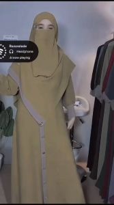 Gamis Abaya crinkle set Hijab fee cadar LD 120 terbaru 2025/gamis abaya terbaru 2025//Abaya Dress yali li yali viral