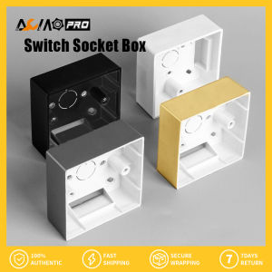 AumoPro Switch Socket Box Universal on-Wall Mount Home Improvement Wall Surface Junction Box 86-type Switch and Socket PVC Junction Box 1/2/3/4 Position Bottom Box Wiring Box Installed Wiring Box Wiring Box