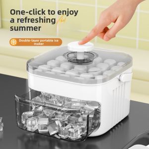 MENGMIAN | Home Mini Ice Maker With Lid Large Capacity