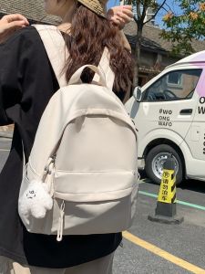 Large Capacity Womens Backpack High School University Dual Shoulder Bag Korean Style Forest System School Bag Soft Polyester Material