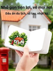 Touch Mark | Sổ Vẽ Mini Hình Vuông DIY Handmade cho Sinh Viên Mỹ Thuật 300g Giấy Bông