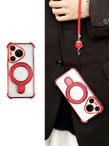 Huawei Pura70 P60 P50 P40 pro Silicone Phone Case with Lens Film Magnetic Stand Womens Style Full Cover Anti-Fall Transparent Soft Shell