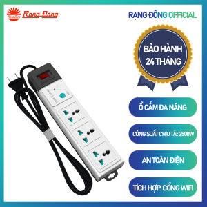 Ổ cắm thông minh Wifi có dây 5m và 3m. Có thể điều khiển Tắt Mở Hẹn Giờ Tắt Mở bằng điện thoại qua Wifi - Rạng Đông