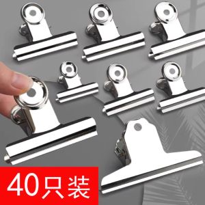 Đai Kẹp Kim Loại Bằng Thép Không Gỉ Hình Núi Cỡ Lớn Cỡ Nhỏ Đai Kẹp Bướm Tài Liệu Văn Phòng Bằng Kim Loại Cố Định